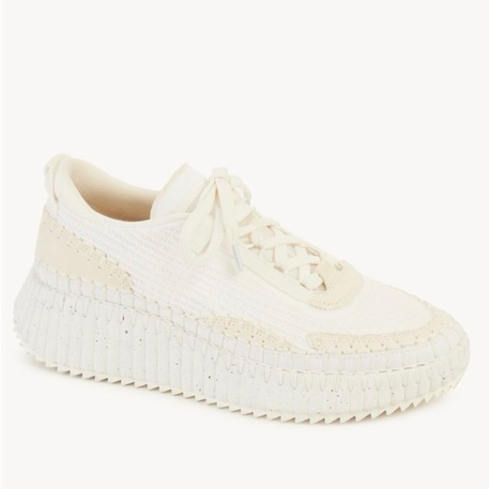 Chloe Nama Cream Sneakers | Size 38